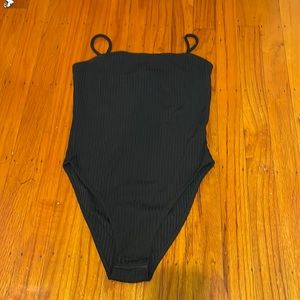 TopShop Top Black Bodysuit Women Size 6 US New